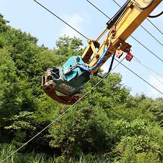 電線の支障木伐採